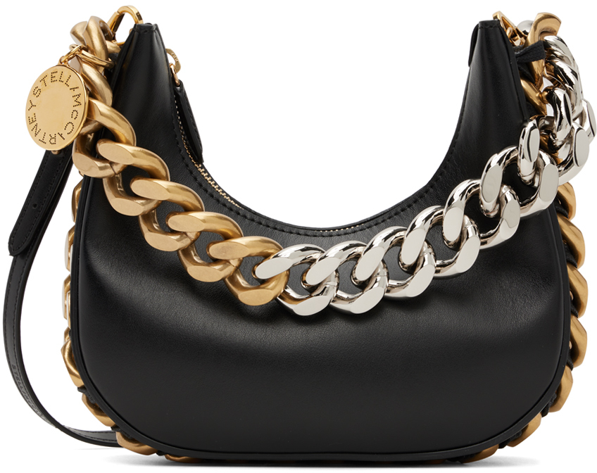 Stella McCartney: Black Frayme Shoulder Bag | SSENSE Canada