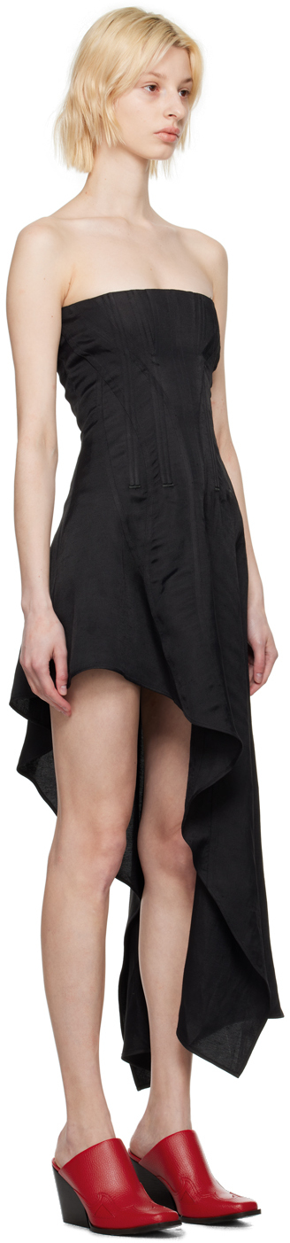 Stella Mccartney Bandeau Corset Dress In 1000 Black