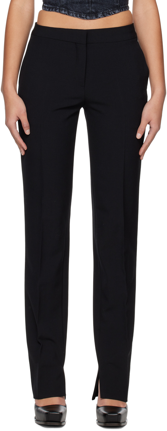 Shop Stella Mccartney Black Straight-leg Trousers In 1000 Black
