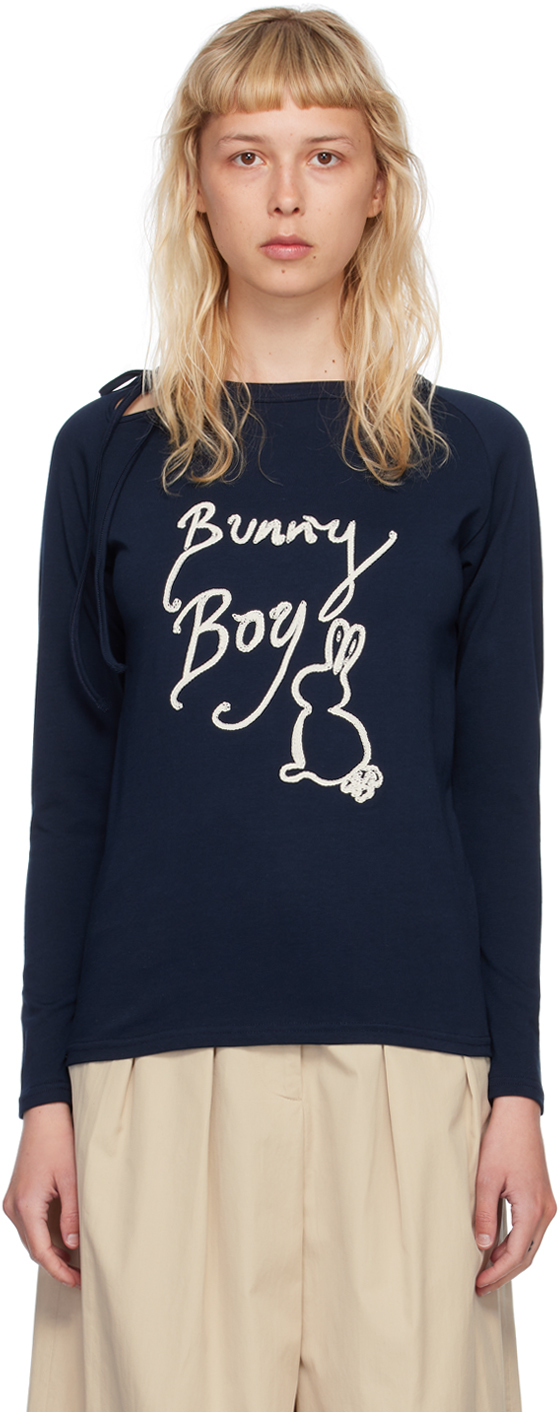 S.S.Daley: ネイビー Bunny Boy 長袖Tシャツ | SSENSE 日本