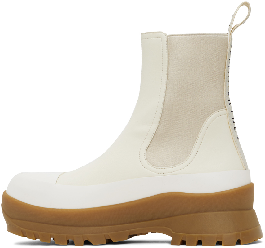 STELLA MCCARTNEY OFF-WHITE TRACE BOOTS 