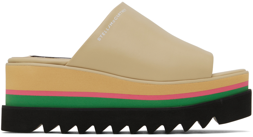 Stella Mccartney Sneak Elyse Platform Sandal In 2600 Sand