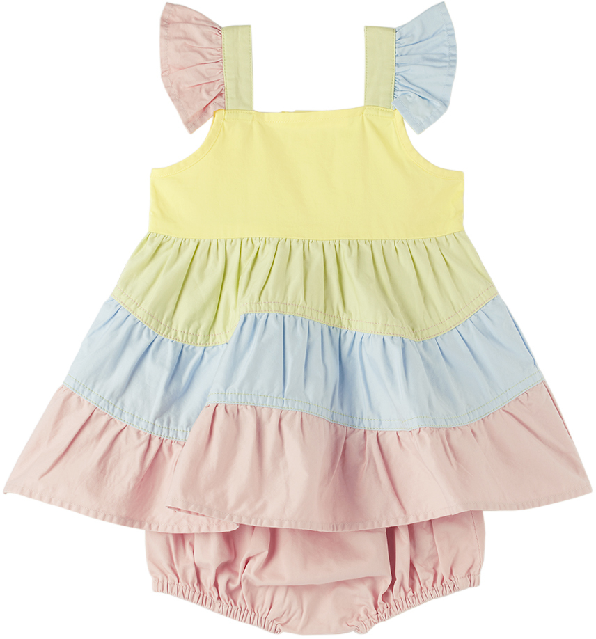 Shop Stella Mccartney Baby Multicolor Waves Dress & Bloomers Set In 999 Multi