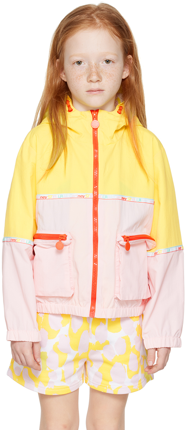 Stella Mccartney Kids Pink & Yellow Zip Jacket In 500 Yellow Pink