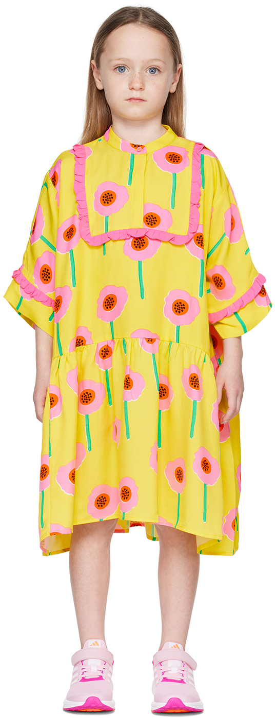 Kids Yellow Floral Dress