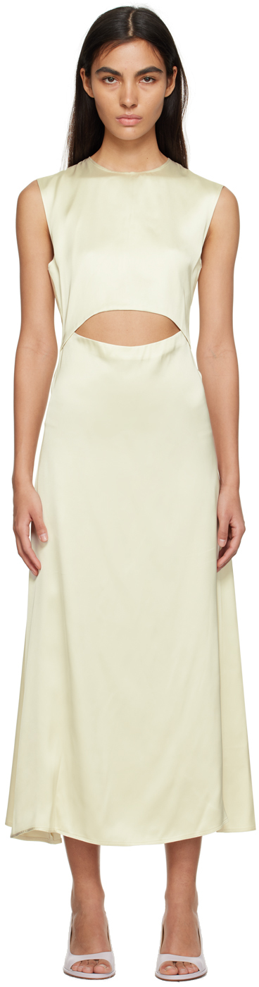 Shop Loulou Studio Off-white Copan Maxi Dress In Ivory