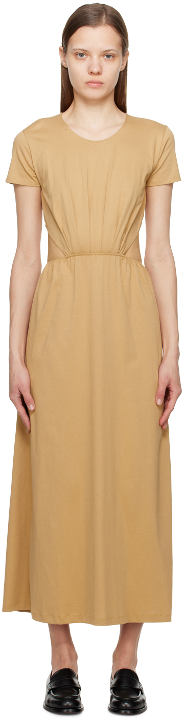 【関税込み】Loulou de Saison ベージュ Seram ミディアムドレス Beige Seram Midi Dress by Loulou de Saison on Sale