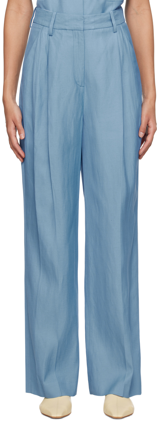 Loulou Studio Blue Cadar Trousers