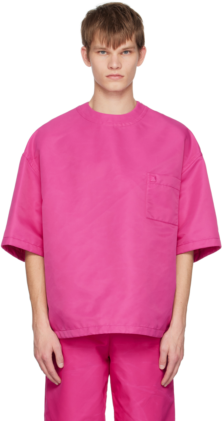 Shop Valentino Pink Stud T-shirt In Uwt Pink Pp