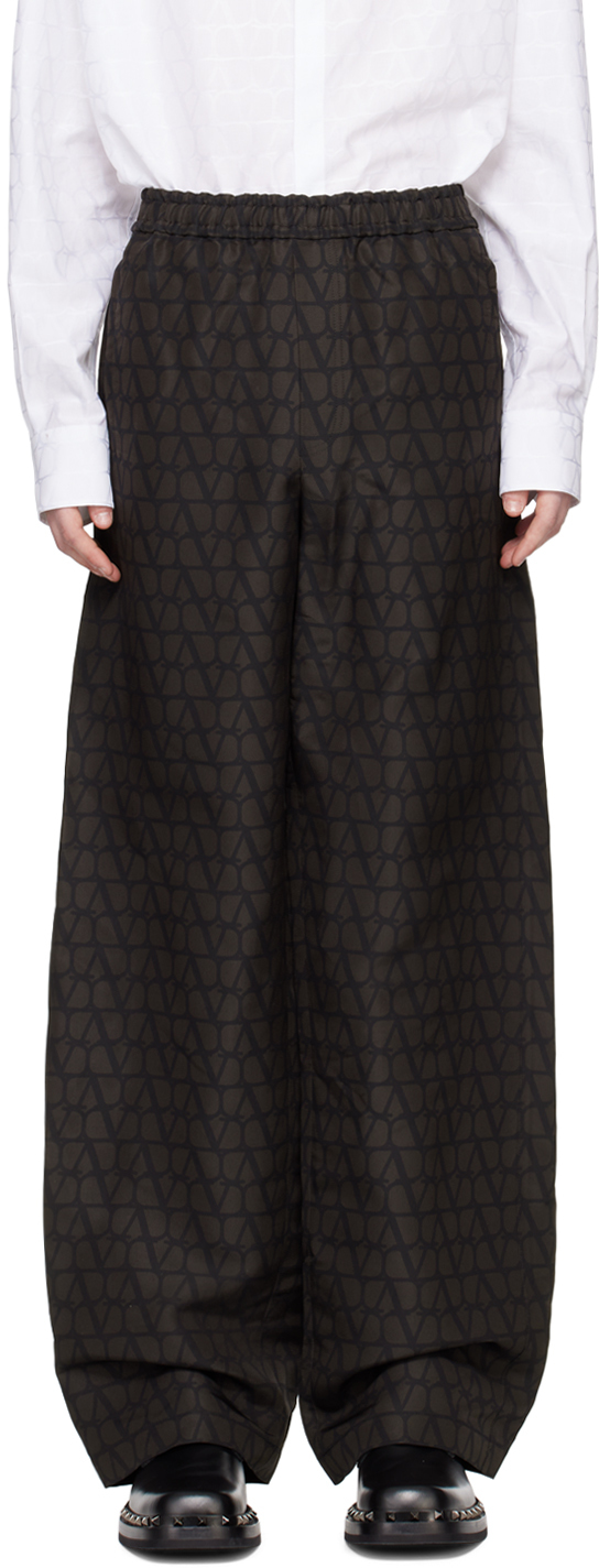 Black & Brown Toile Iconographe Trousers