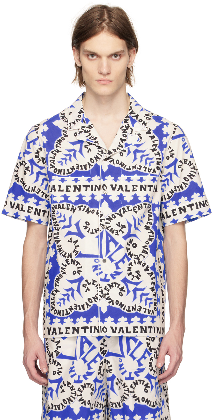 Valentino Bandana-print Cotton Shirt