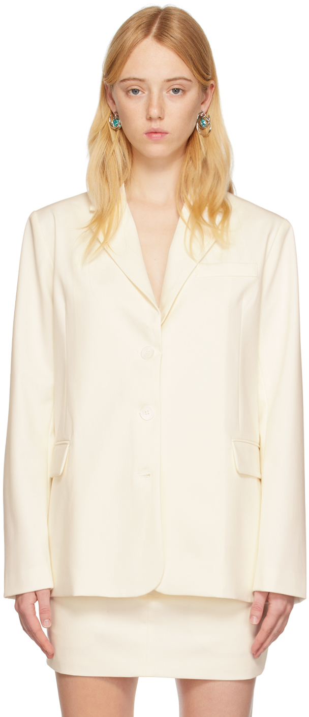 Third Form Off-white Reset Tailored Blazer In Off White
