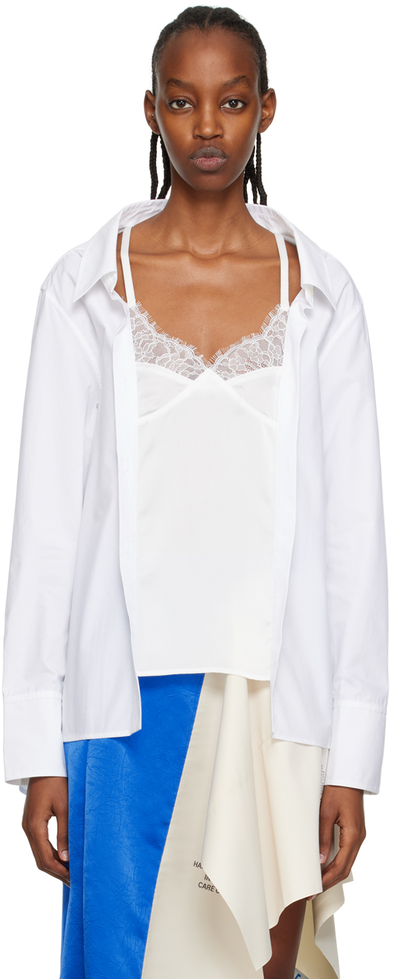 JW ANDERSON WHITE LAYERED SHIRT