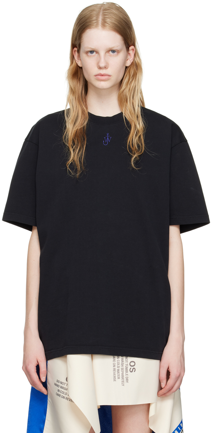 Jw Anderson Black Fin T-shirt In 999 Black | ModeSens