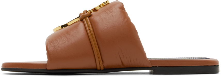 Jw Anderson Embellished Open Toe Flat Sole Mules In 509 Pecan