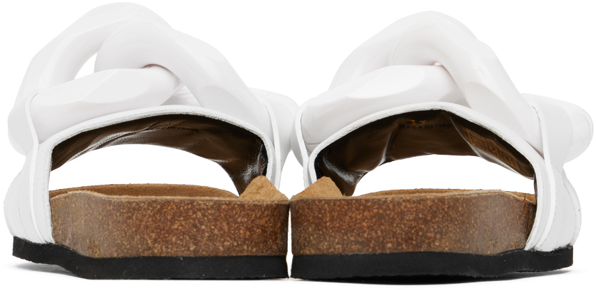 Jw Anderson White Chain Slides In 101 White