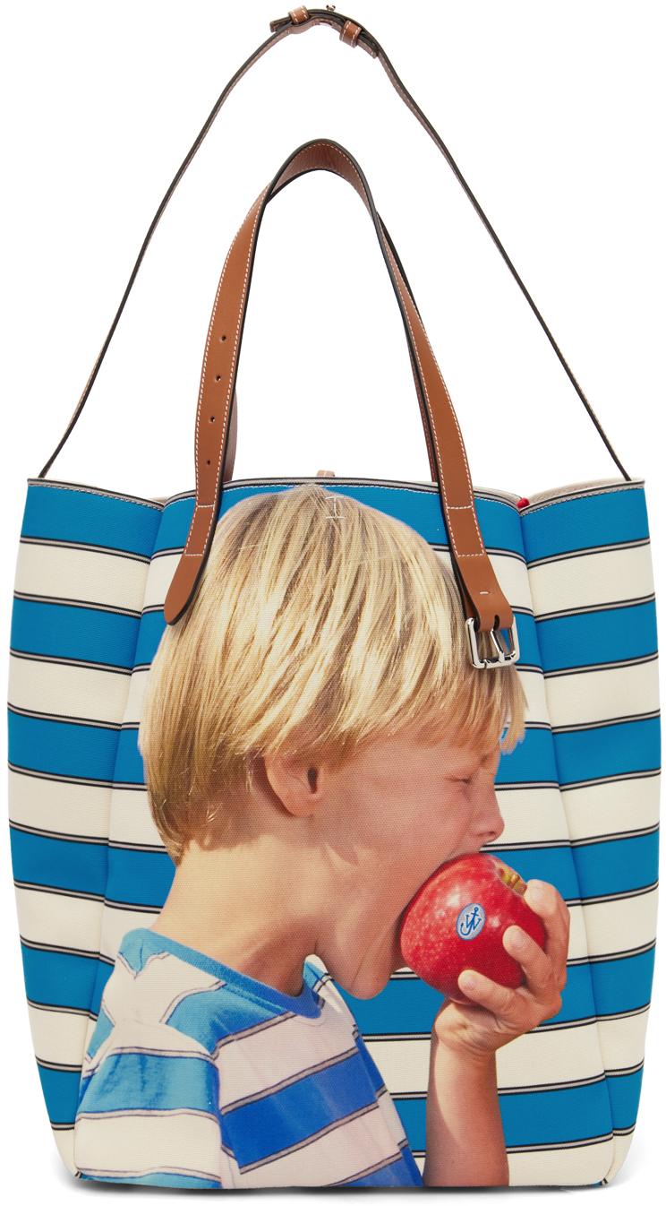Blue & White 'Boy With Apple' Belt Tote