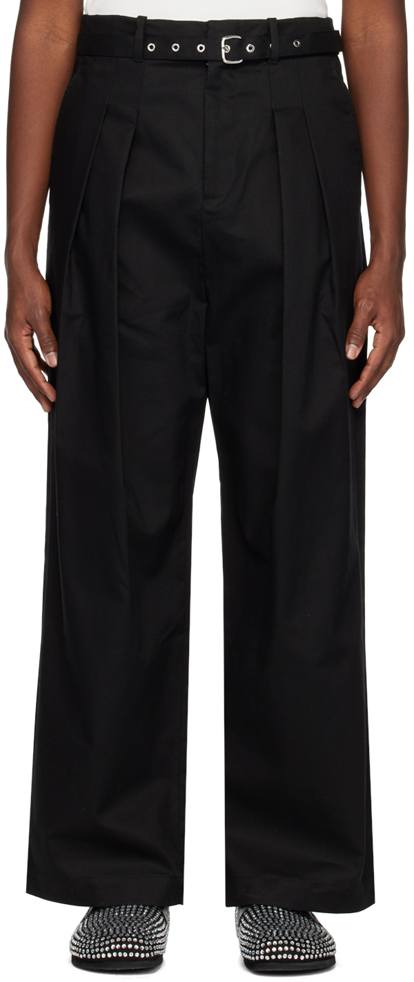 Black Pleated Trousers