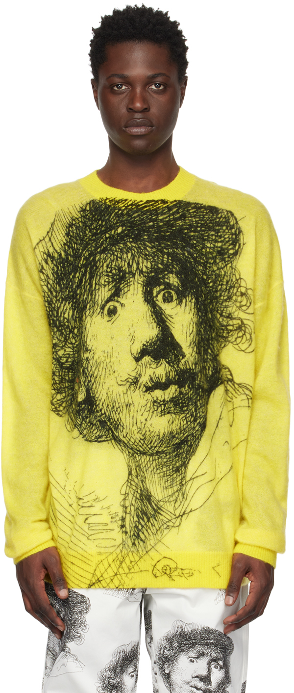 Jw Anderson Rembrandt Crew Neck Jumper In Yellow