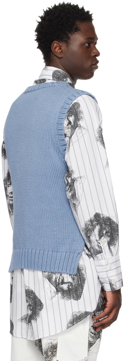 Jw Anderson Rembrandt Crewneck Vest In 820 Denim Blue