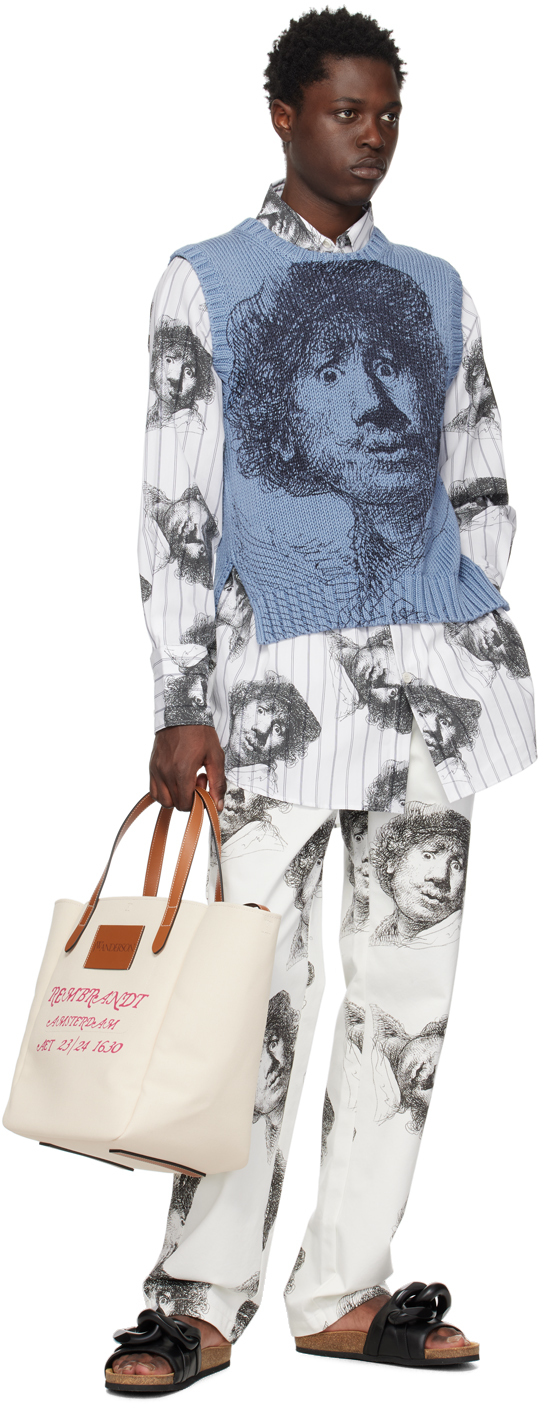 Jw Anderson Rembrandt Crewneck Vest In 820 Denim Blue