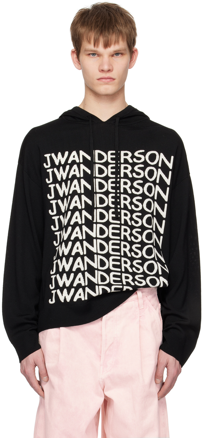 JW ANDERSON BLACK REPEAT HOODIE