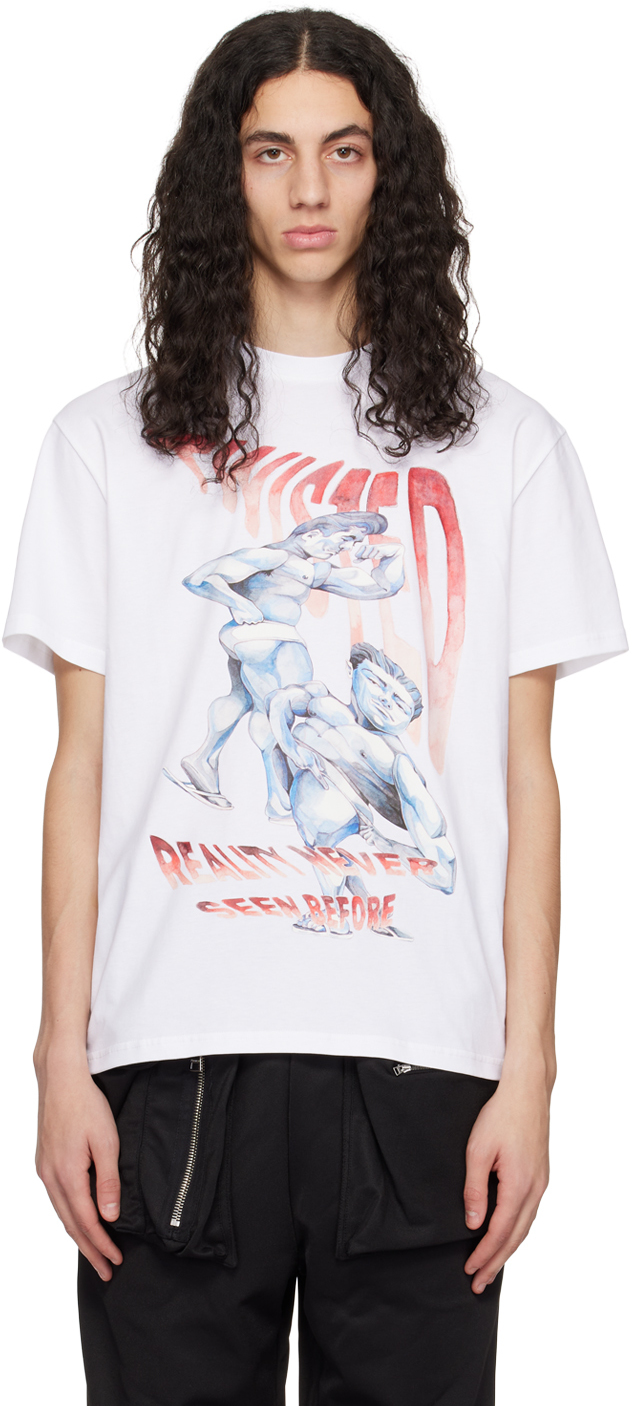 Jw Anderson White Printed T-shirt In 001 White
