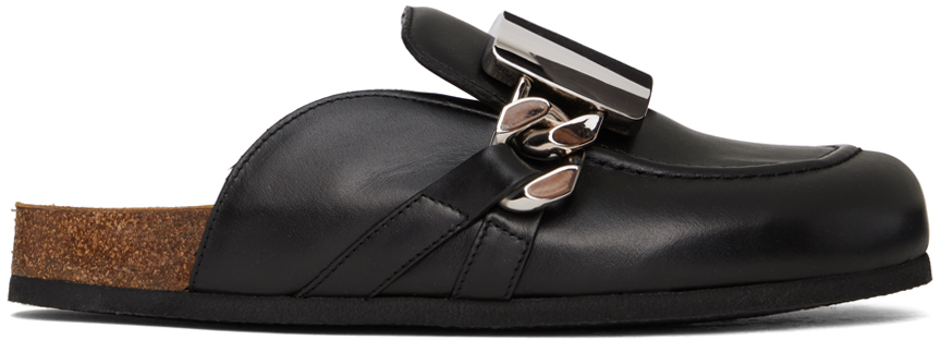 Black Gourmet Chain Loafers by JW Anderson on Sale