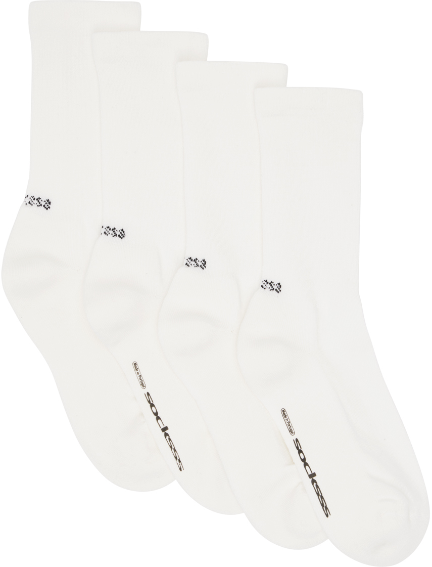 Socksss Two-pack White Socks In Snow White / Snow Wh