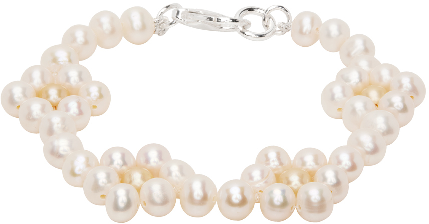 Hatton Labs White Daisy Pearl Bracelet
