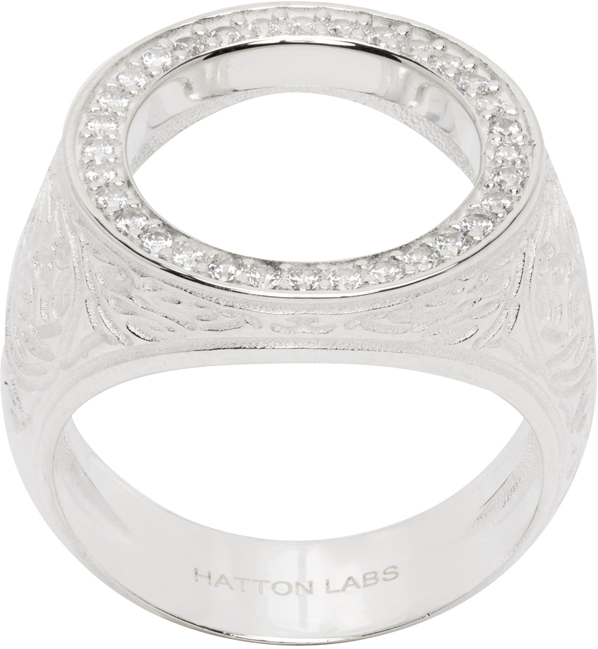 Silver Decorato Sovereign Ring