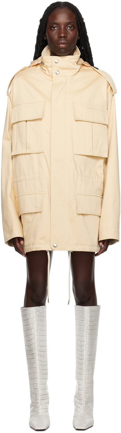 Ami Alexandre Mattiussi Beige Patched Pockets Jacket In 709 Vanille
