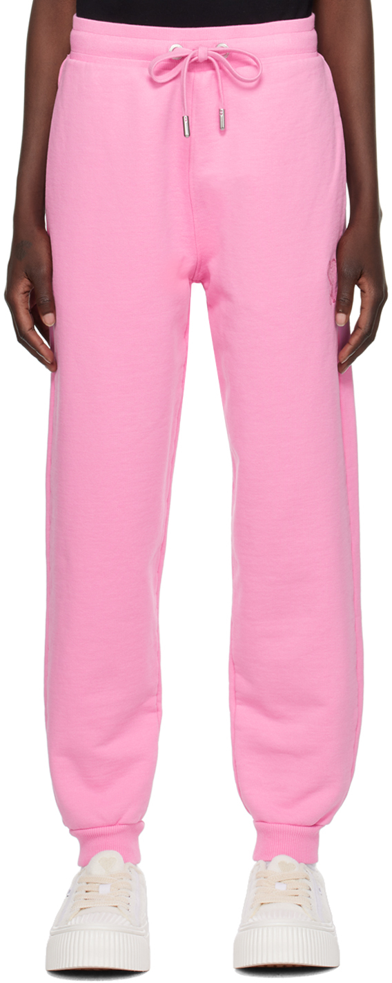 Ami Alexandre Mattiussi Pink Ami De Cœur Lounge Trousers In 663 Candy Pink/candy