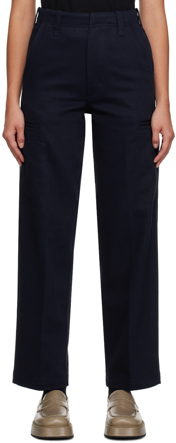 【送料&関税込】Ami Alexandre Mattiussi Wide Leg Trousers AMI ALEXANDRE MATTIUSSI Pleated crepe wide-leg pants | THE