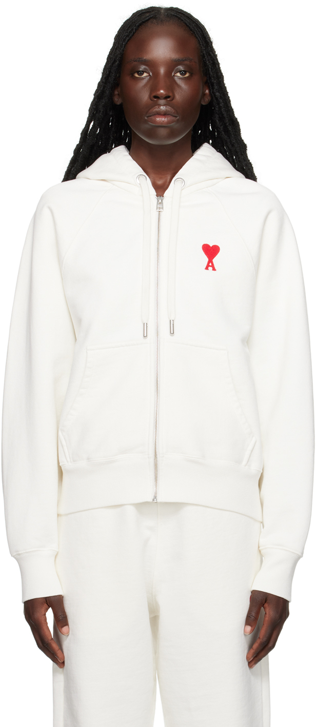 White Ami de Caur Hoodie