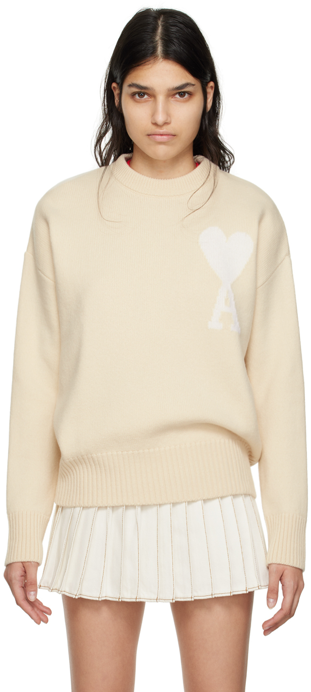 Off-White Ami de Cœur Sweater by AMI Paris on Sale