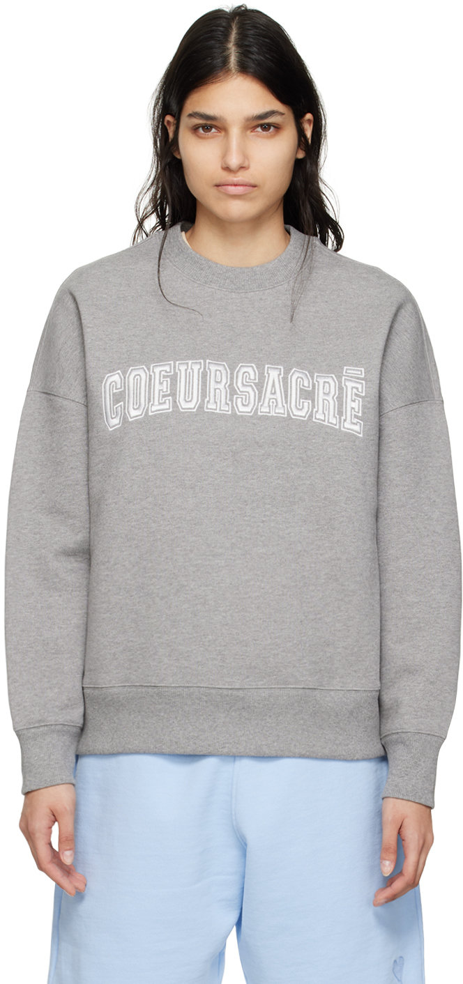 Gray 'Cœur Sacré' Sweatshirt by AMI Paris on Sale