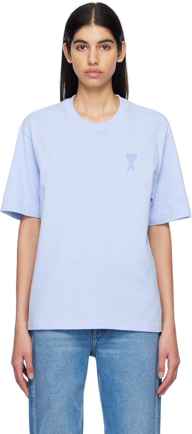 Ami Alexandre Mattiussi Ami De Coeur Short-sleeve T-shirt In Blue