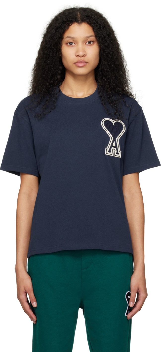 SSENSE Exclusive Navy Ami de Caur T-Shirt
