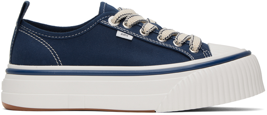 Navy Ami 1980 Sneakers by AMI Paris on Sale
