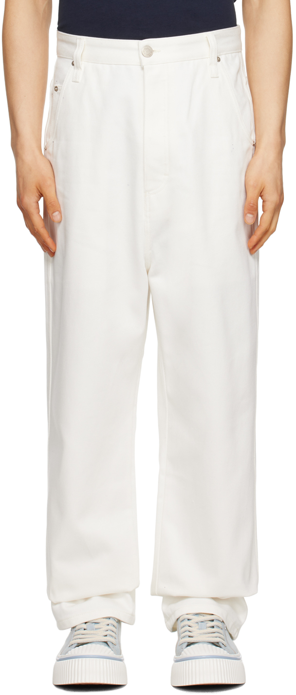 Shop Ami Alexandre Mattiussi White Alex Jeans In Natural White/168