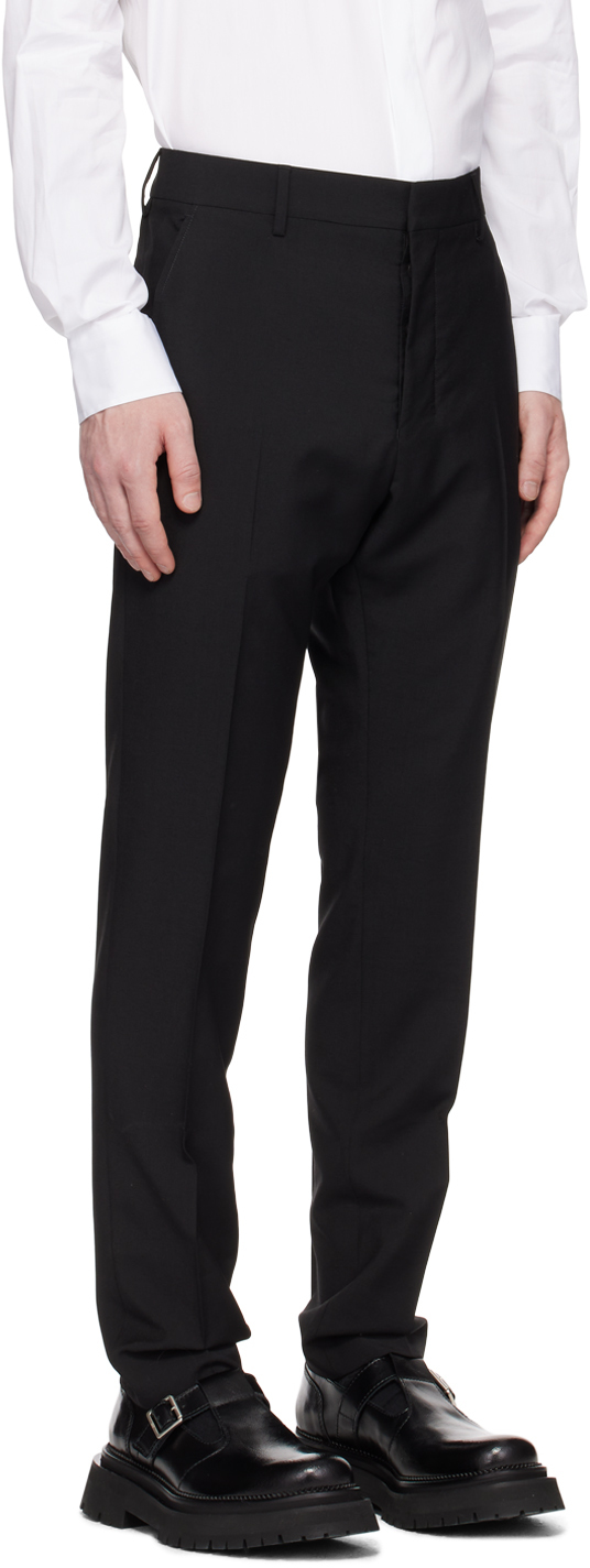 Shop Ami Alexandre Mattiussi Black Cigarette Fit Trousers In Black/001