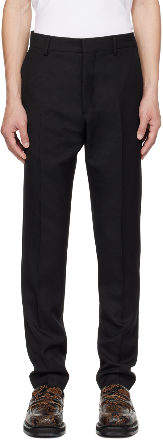 Black Cigarette Fit Trousers