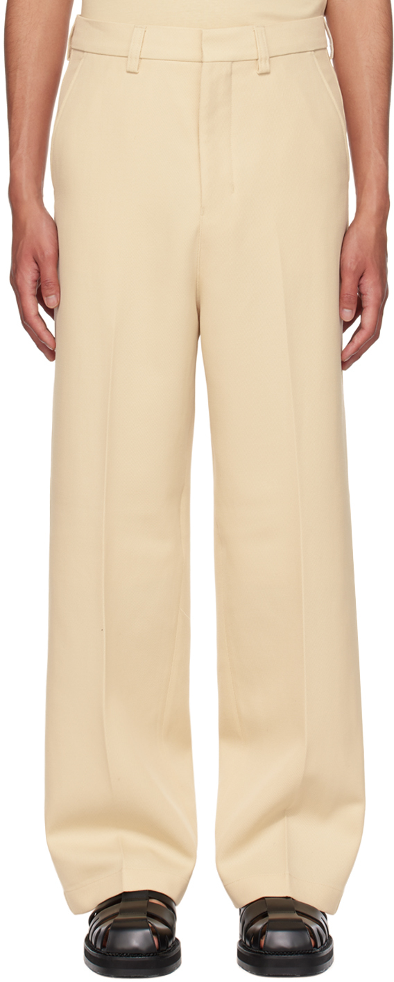 Beige Large Fit Trousers
