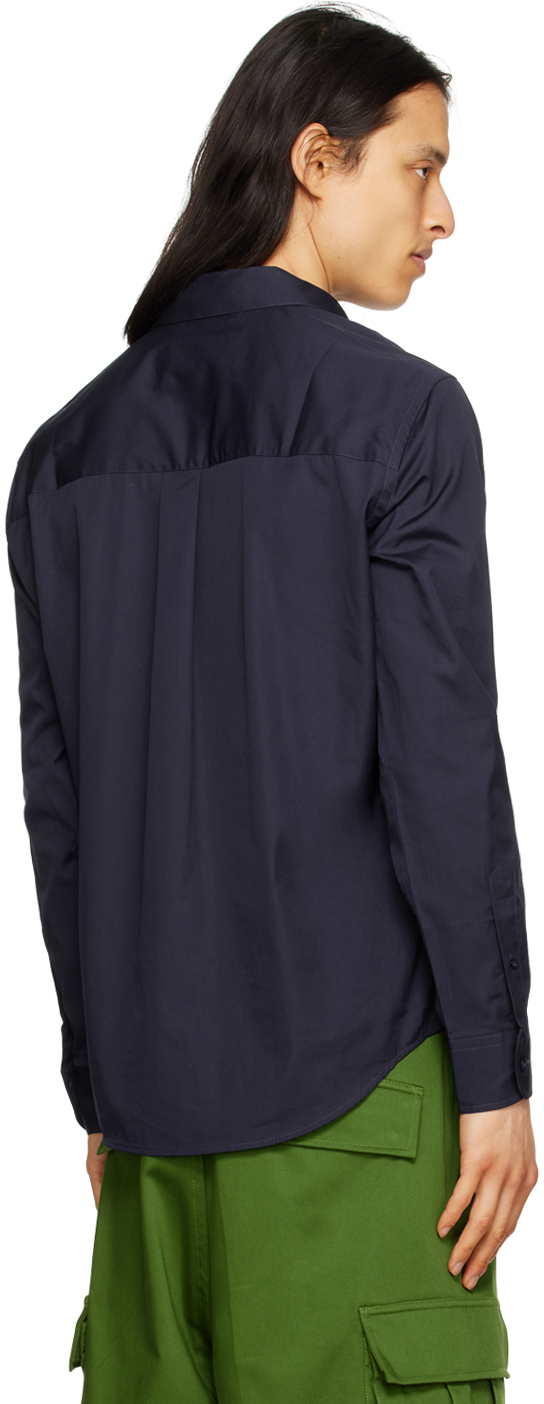 Ami Alexandre Mattiussi Navy Ami De Cœur Shirt In Nautic Blue/491