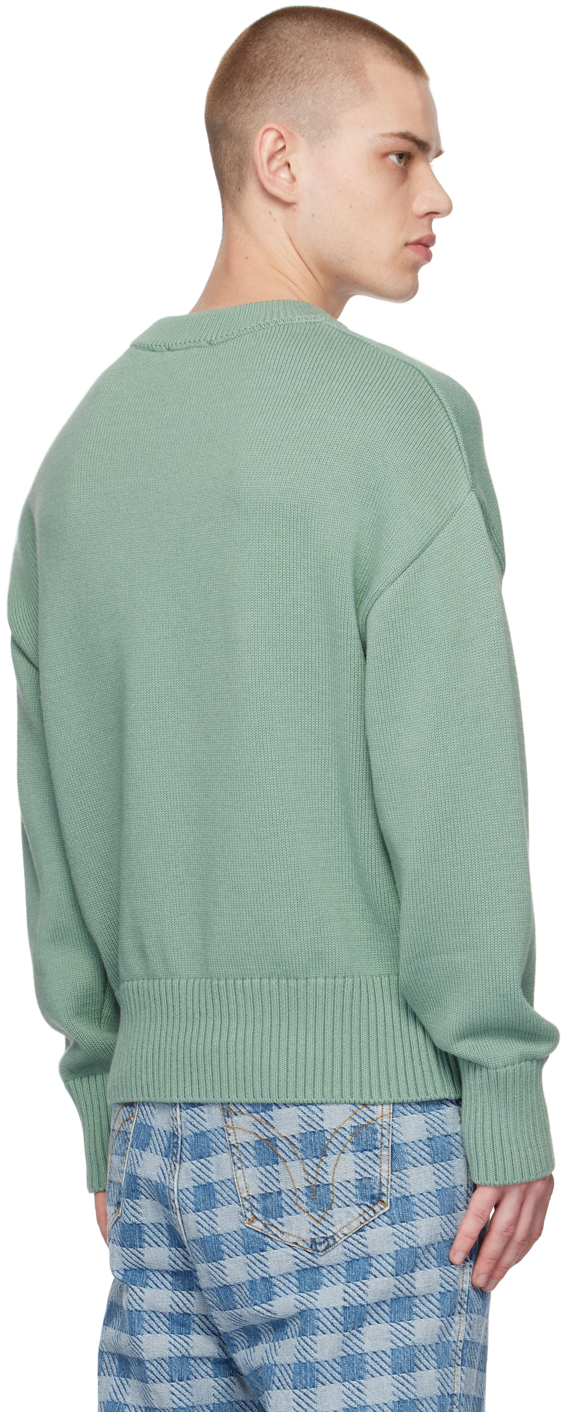 Ami Alexandre Mattiussi Ssense Exclusive Green Ami De Cœur Sweater In 327 Jade