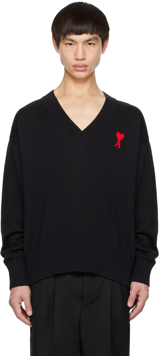 Black Ami de Cœur Sweater by AMI Paris on Sale