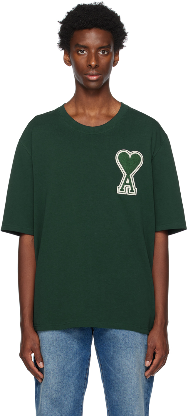 AMI Alexandre Mattiussi: SSENSE Exclusive Green T-Shirt | SSENSE