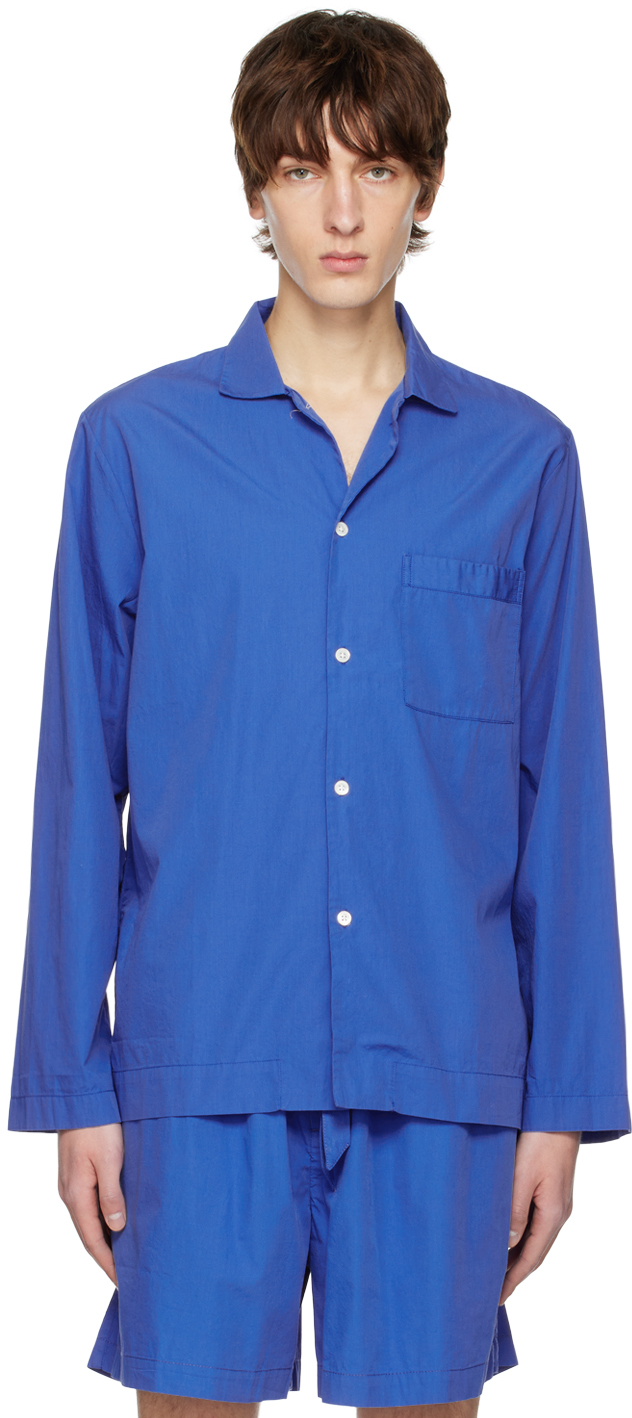 Blue Buttoned Pyjama Shirt