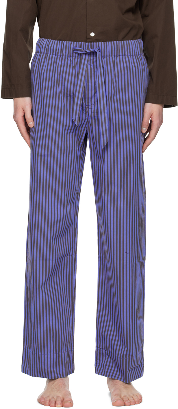 SSENSE Men Clothing Loungewear Pajamas Navy Artist Stripe Pyjama Set 